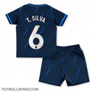 Chelsea Thiago Silva #6 Replika Bortatröja Barn 2023-24 Kortärmad (+ Korta byxor)